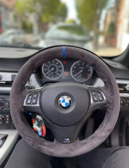 Steering wheel cover for BMW M3 E90 E91 E92 E93 E87 E81 E82 E88 X1 E84