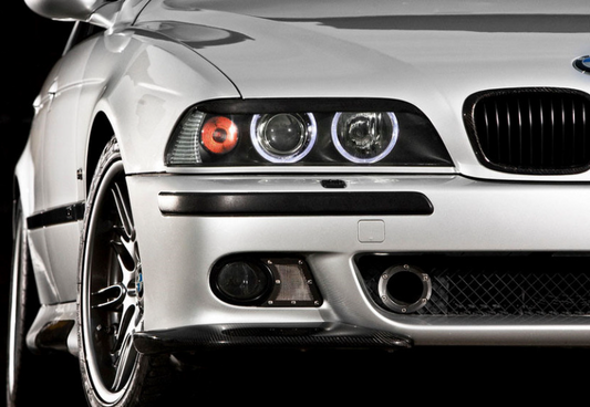 Headlight eyebrow trim for BMW E39 (Glossy black)